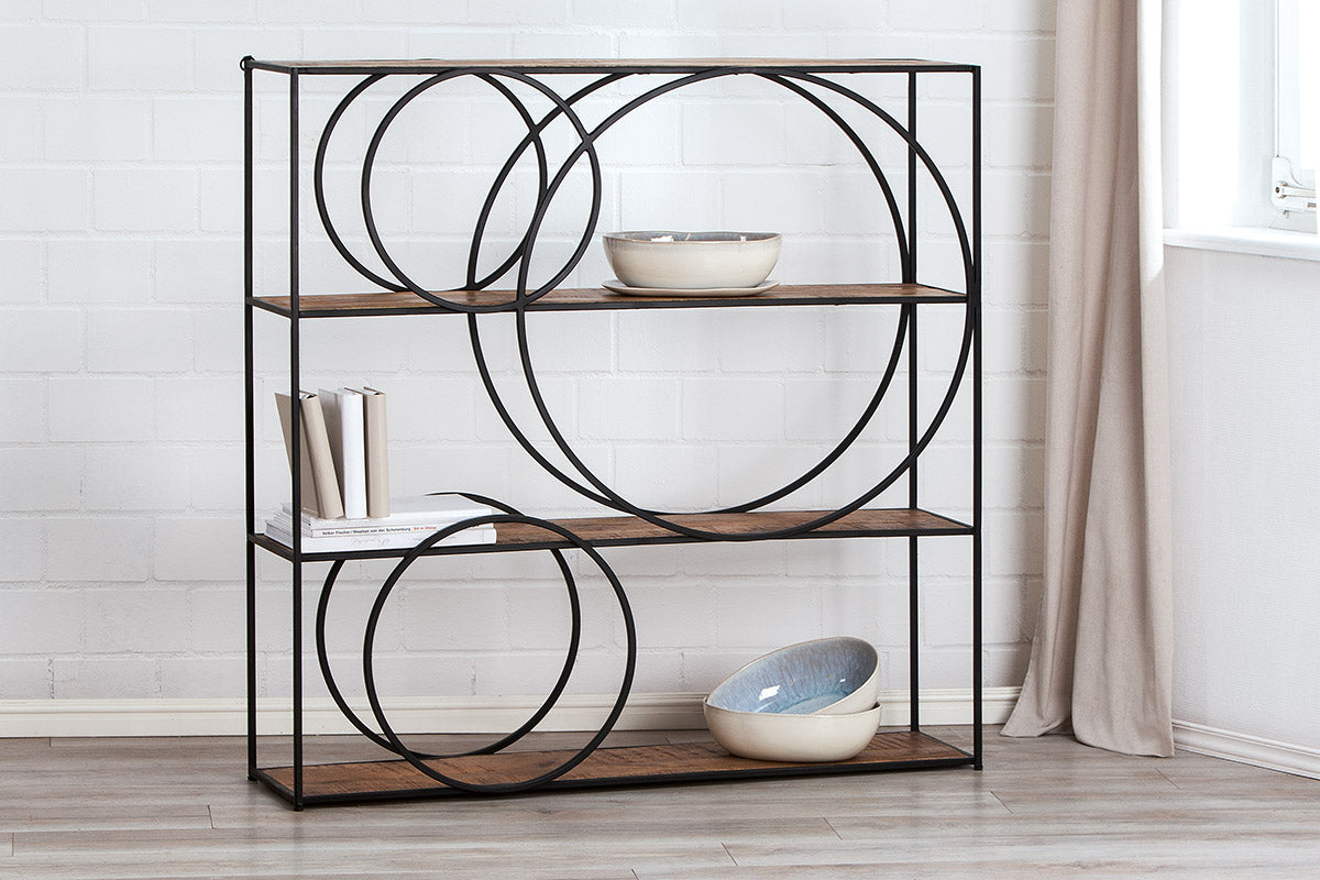 Circle Metalen Rek Bruin Rond Design