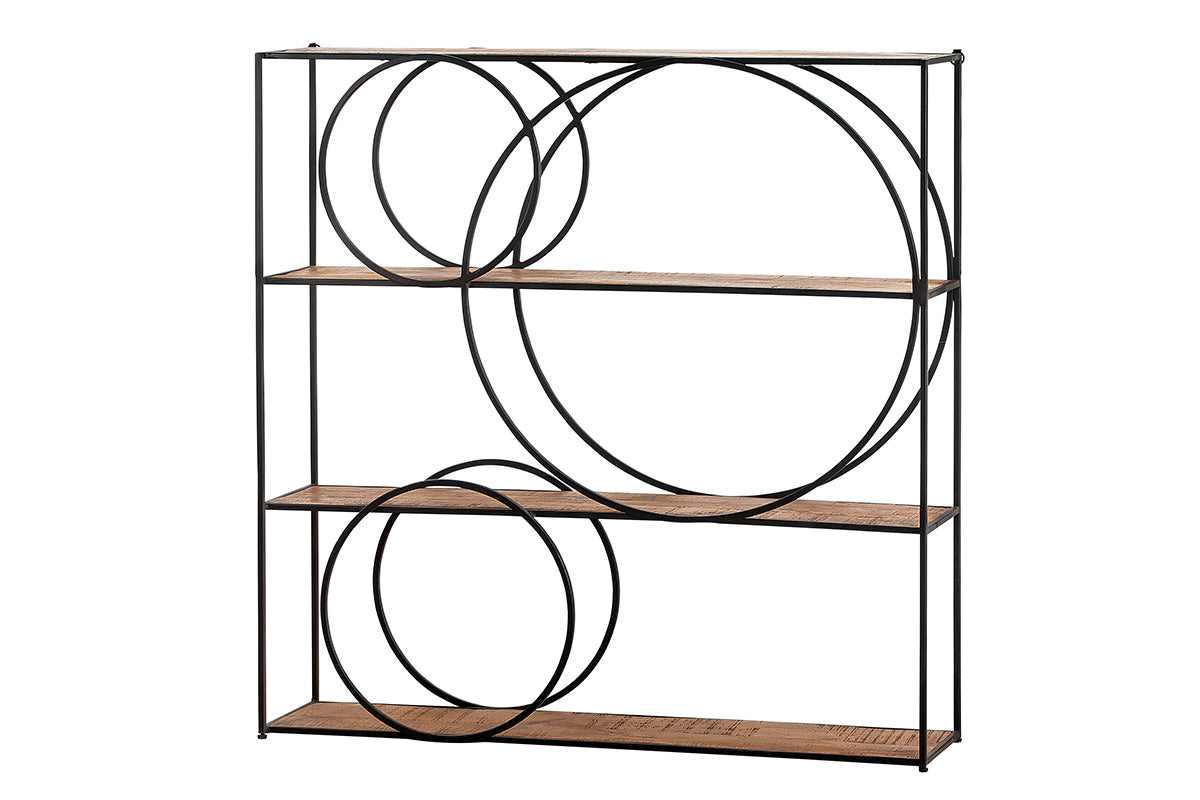 Circle Metalen Rek Bruin Rond Design