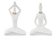 Yoga Ladys Houten Figuur Wit