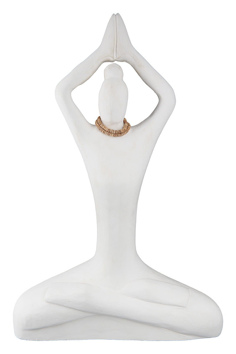 Yoga Ladys Houten Figuur Wit