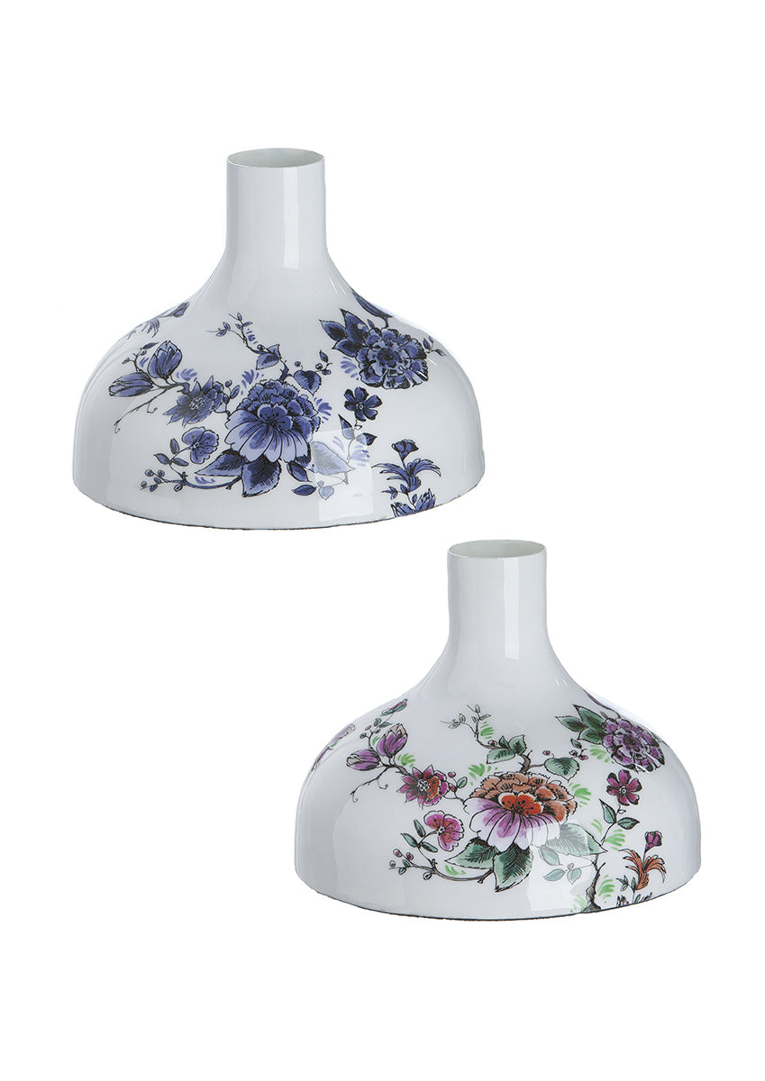 Florale Crèmekleurige Vaas 15 cm