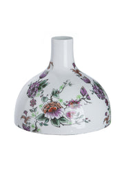 Florale Metalen Vaas Crème Paars