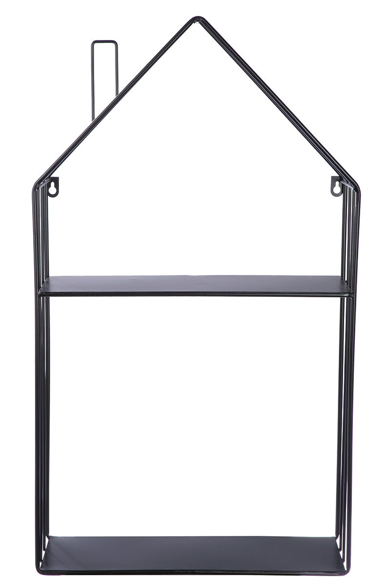 House Metalen Wandplank Zwart