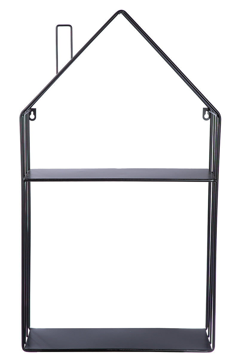House Metalen Wandplank Zwart