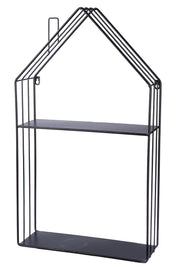 House Metalen Wandplank Zwart