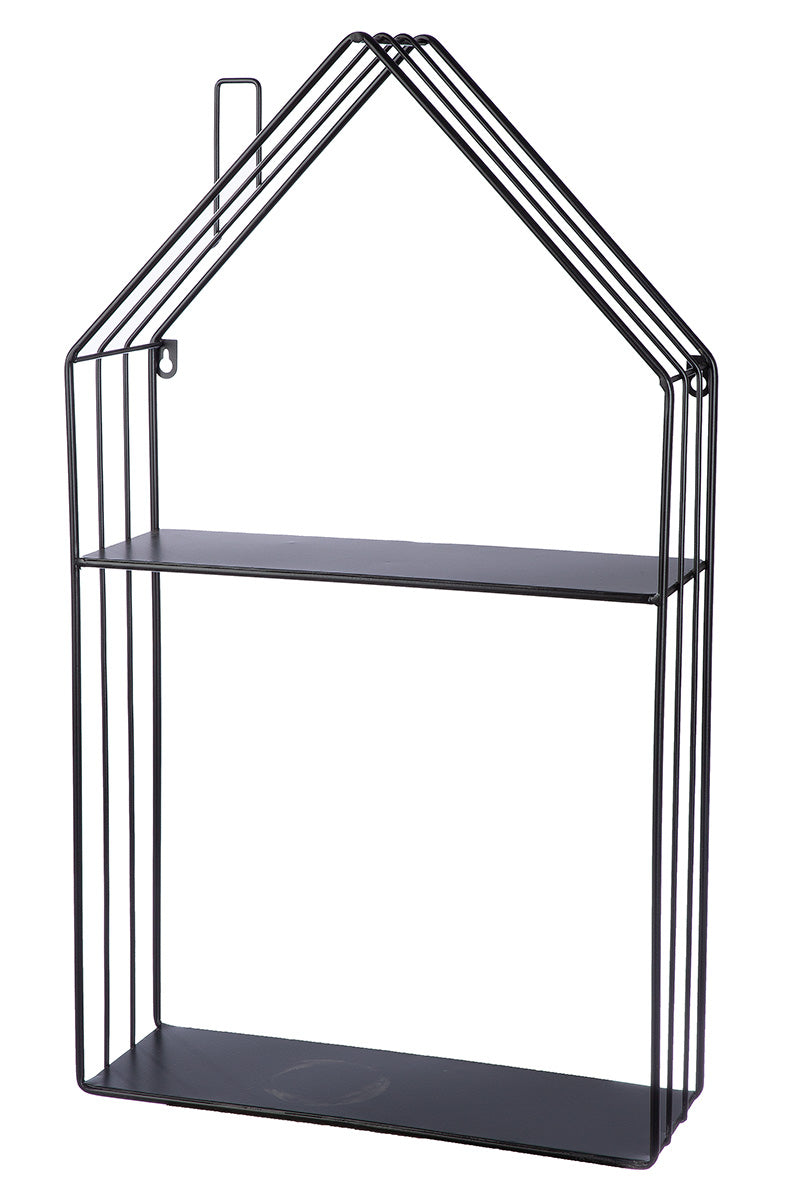 House Metalen Wandplank Zwart