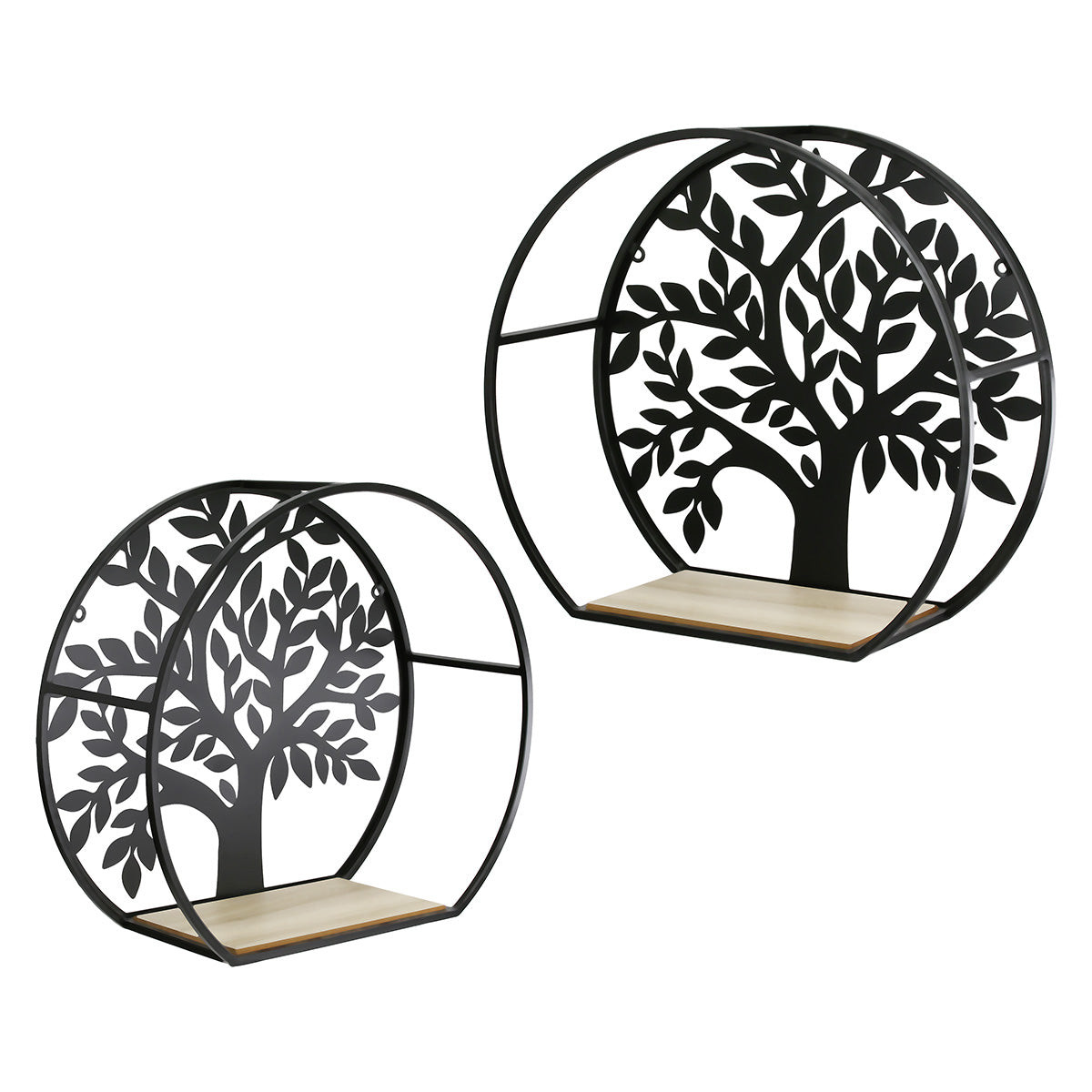 Lebensbaum Metalen Wandplanken Set