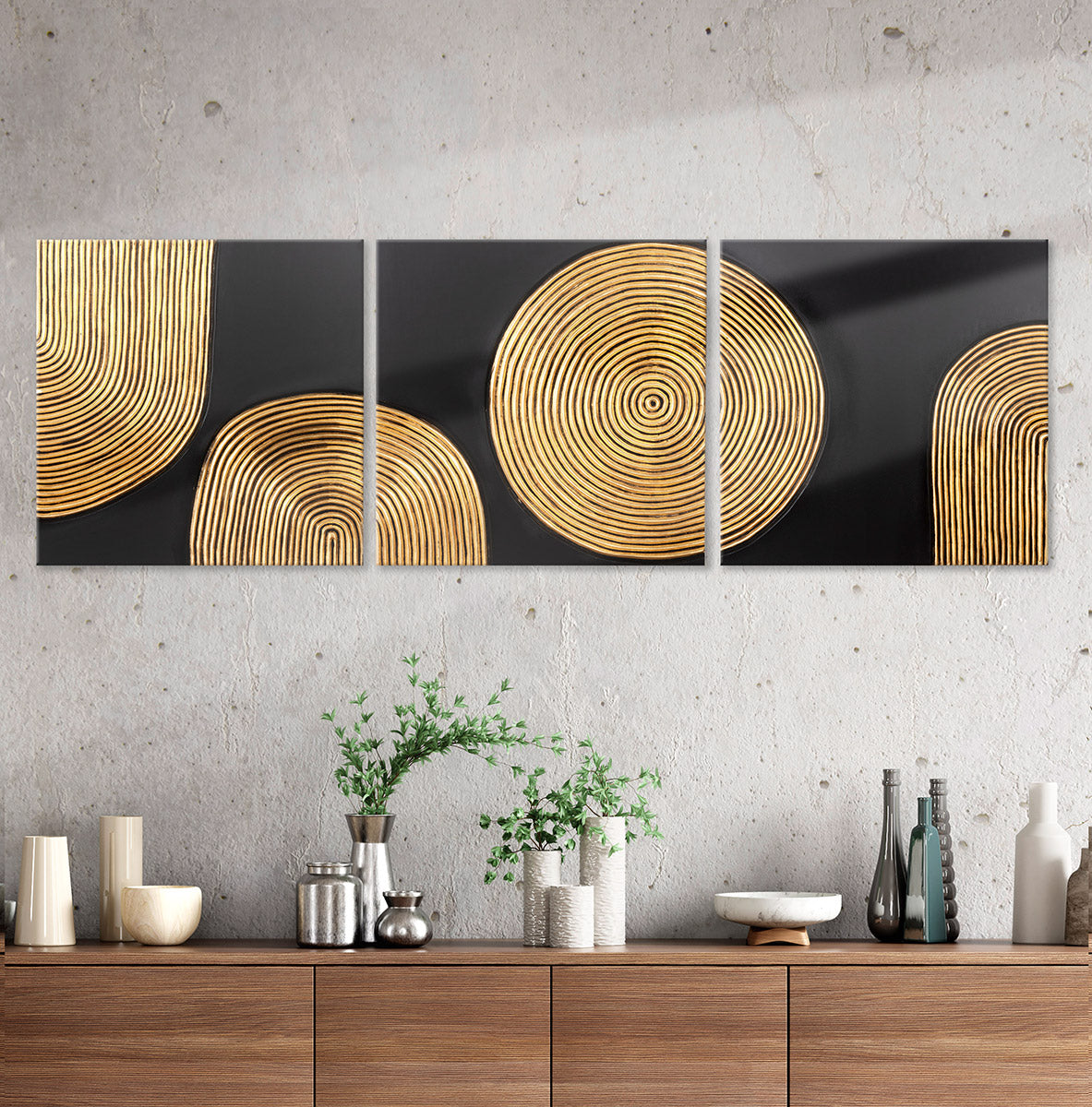 Solito zwart-gouden wanddecoratie