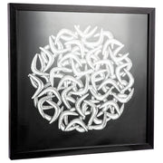 Salerno zwart-zilveren 3D wanddecoratie