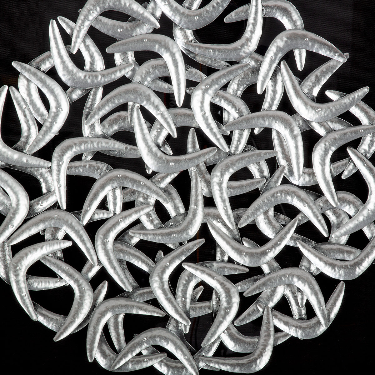 Salerno zwart-zilveren 3D wanddecoratie