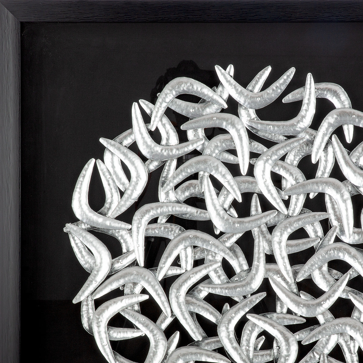 Salerno zwart-zilveren 3D wanddecoratie
