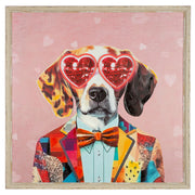 Dog Love LED hondenschilderij 64 cm