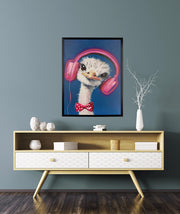 Bird On Ear LED schilderij 83 cm