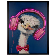 Bird On Ear LED schilderij 83 cm