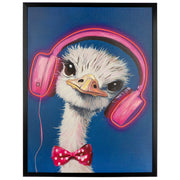 Bird On Ear LED schilderij 83 cm