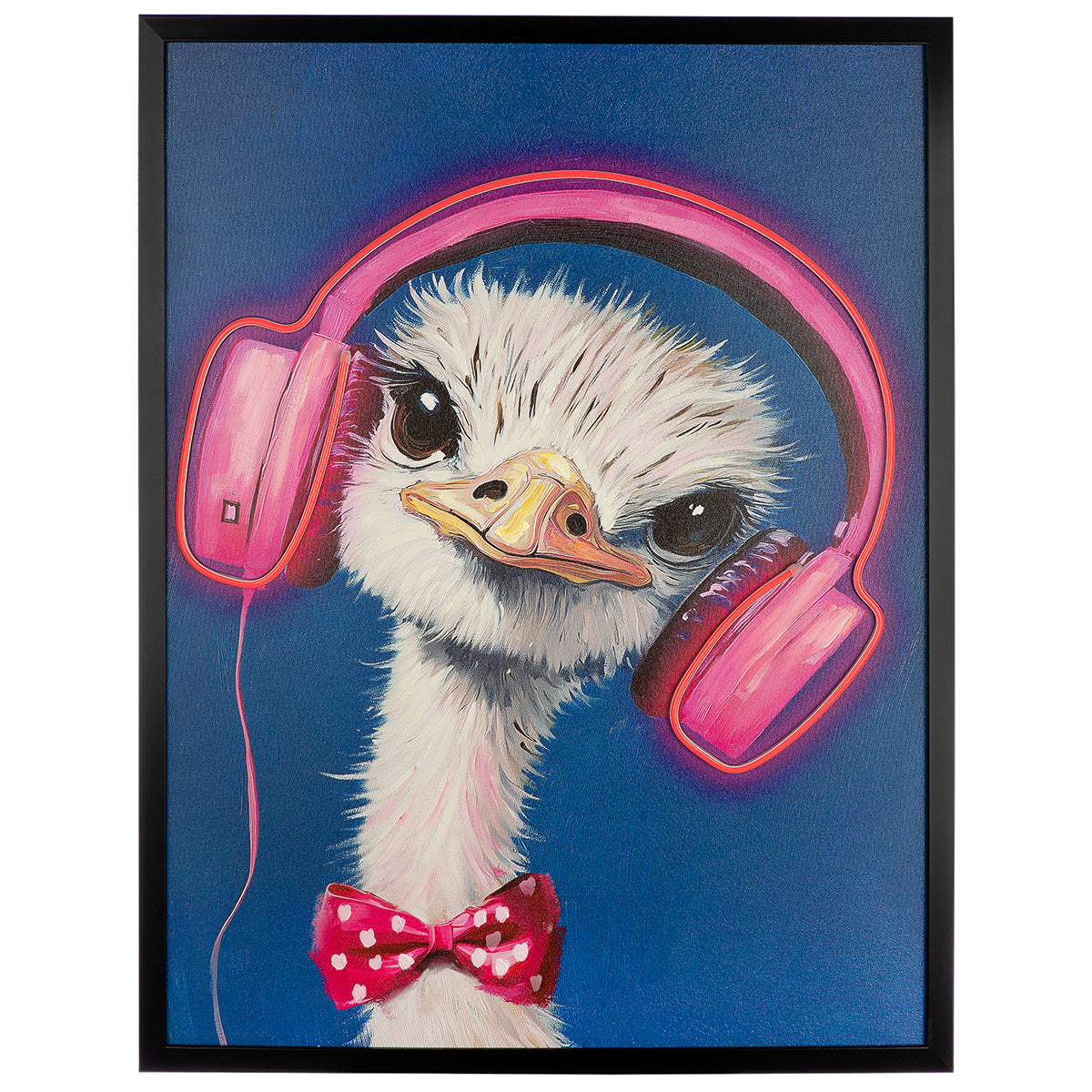 Bird On Ear LED schilderij 83 cm