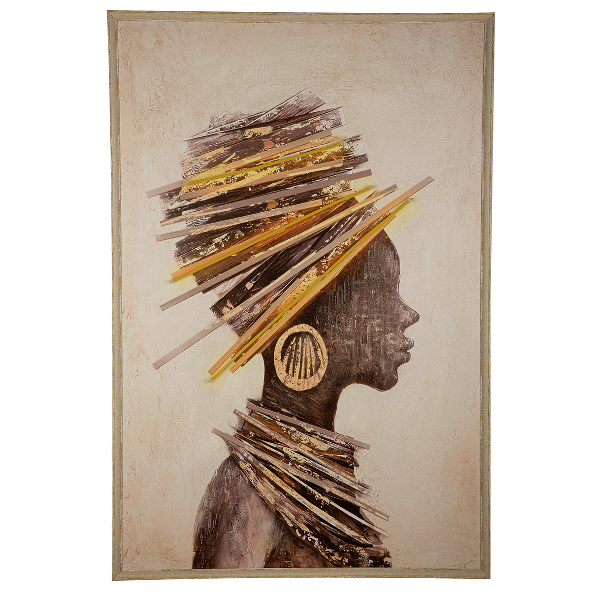 Milele LED-vrouwenschilderij 123 cm
