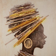 Milele LED-vrouwenschilderij 123 cm