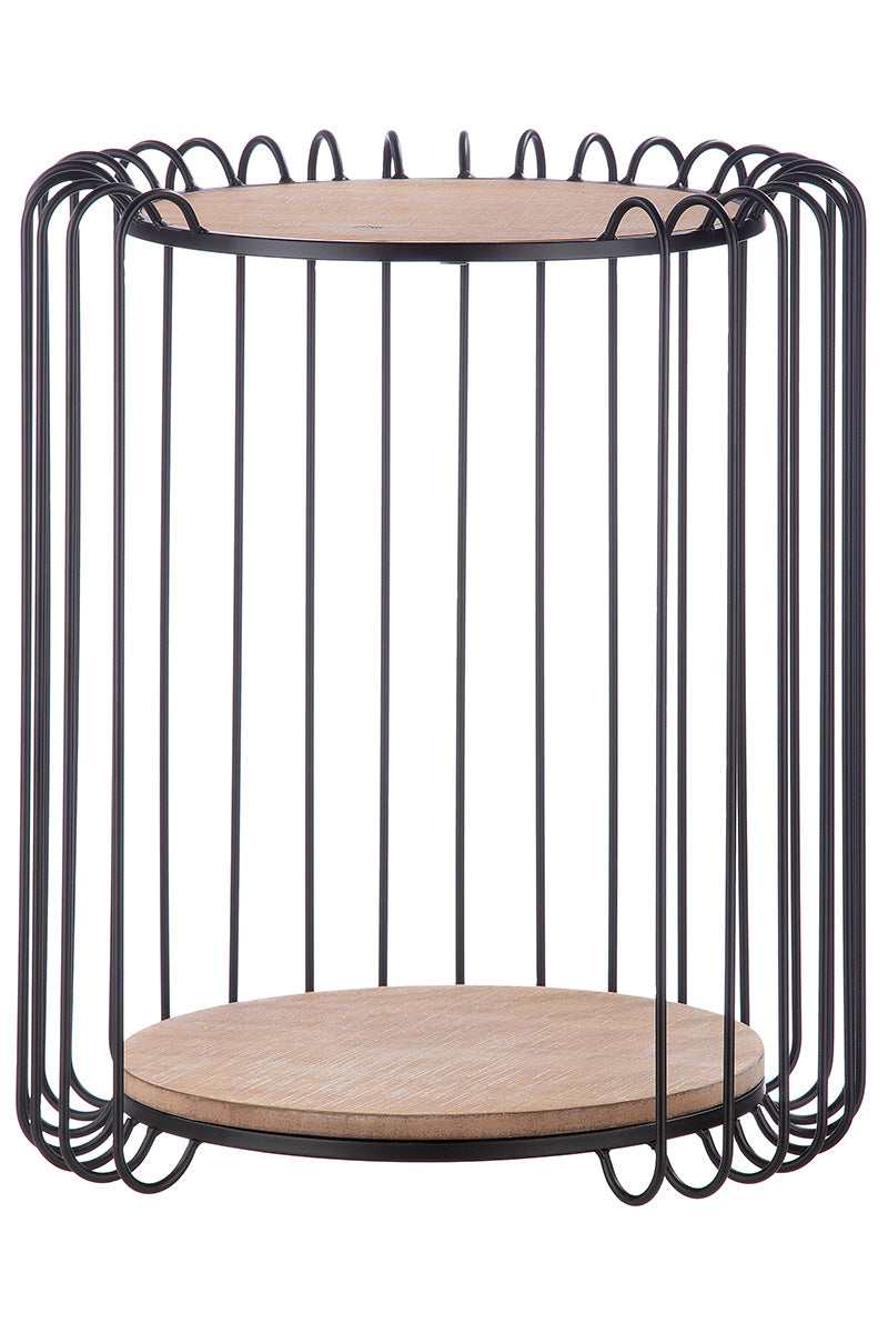 Gabbia ronde bijzettafel zwart