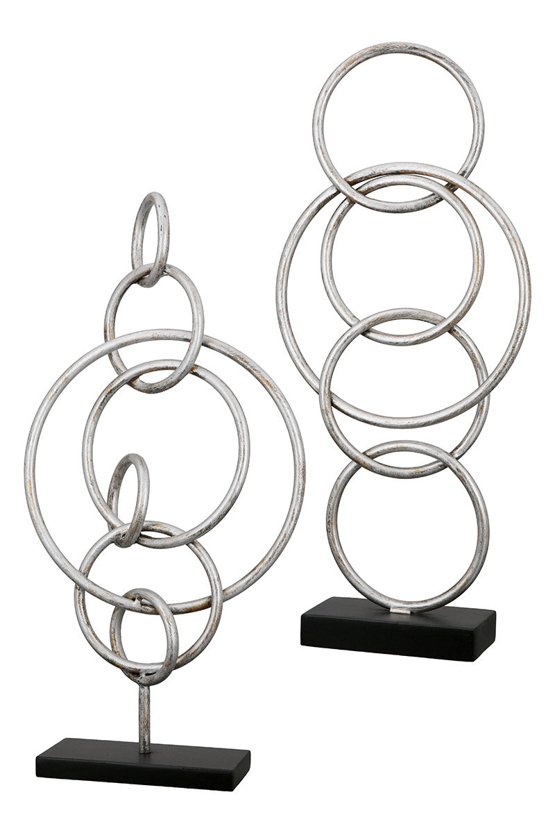 Combine Metalen Sculptuur Zilver