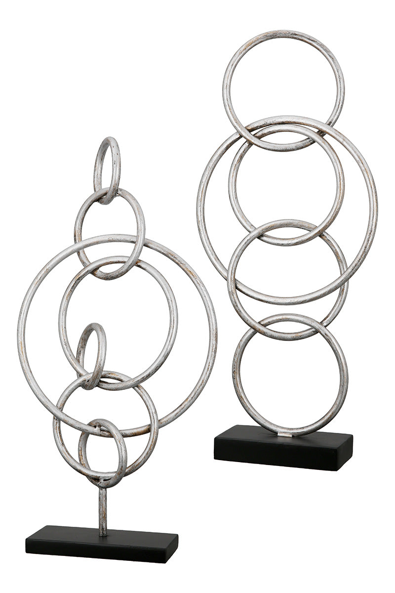 Combine Metalen Sculptuur Zilver
