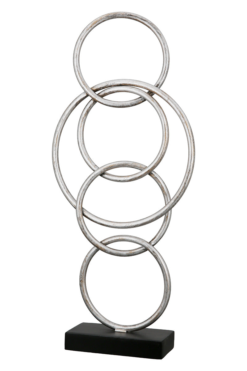 Combine Metalen Sculptuur Zilver