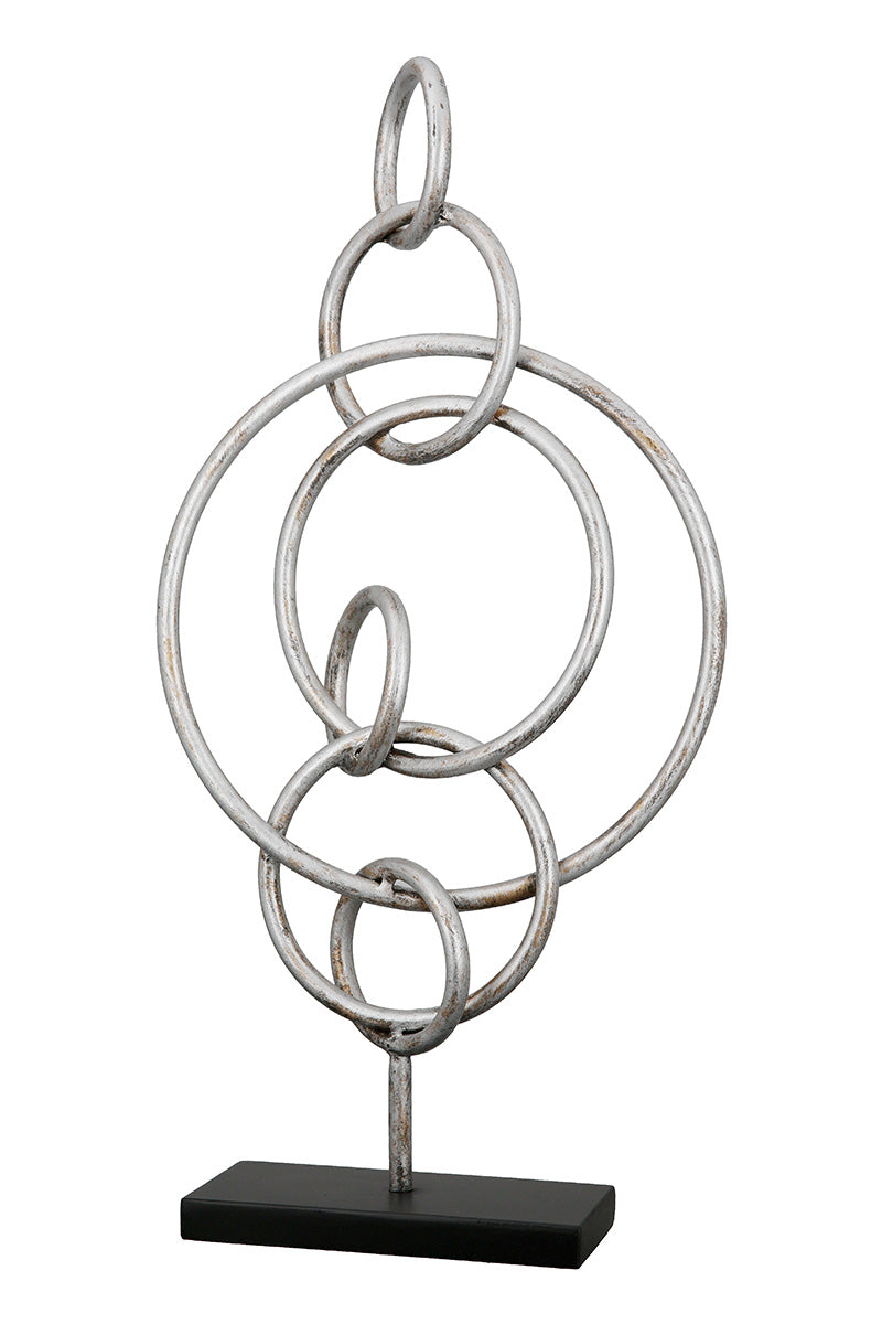 Combine Metalen Sculptuur Zilver