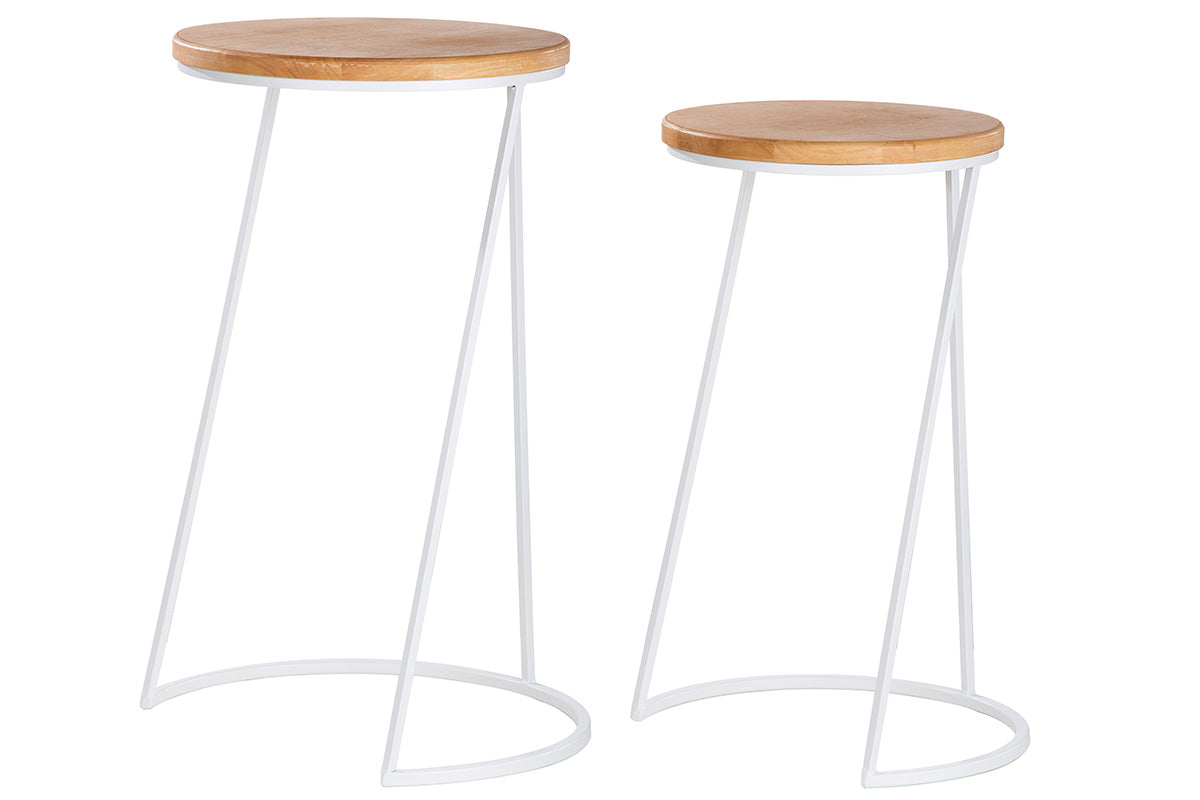 Merida Ronde Metalen Bijzettafels Set