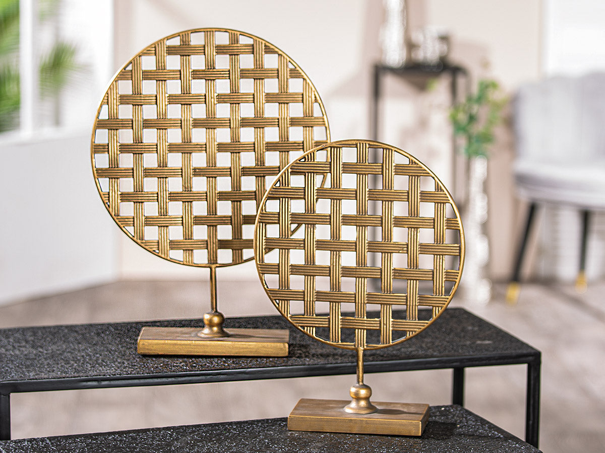 Network Ronde Sculptuur Goud