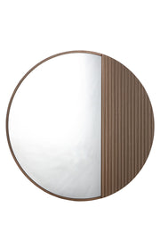 Living ronde spiegel bruin 70 cm