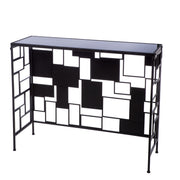 Mondrian glazen metalen dressoir