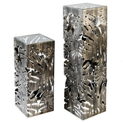 Flora glazen metalen pilaar 100 cm