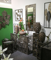 Flora glazen metalen pilaar 100 cm