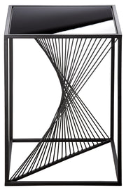Ray Ronde Glazen Metalen Bijzettafel