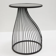 Ray Ronde Glazen Metalen Bijzettafel