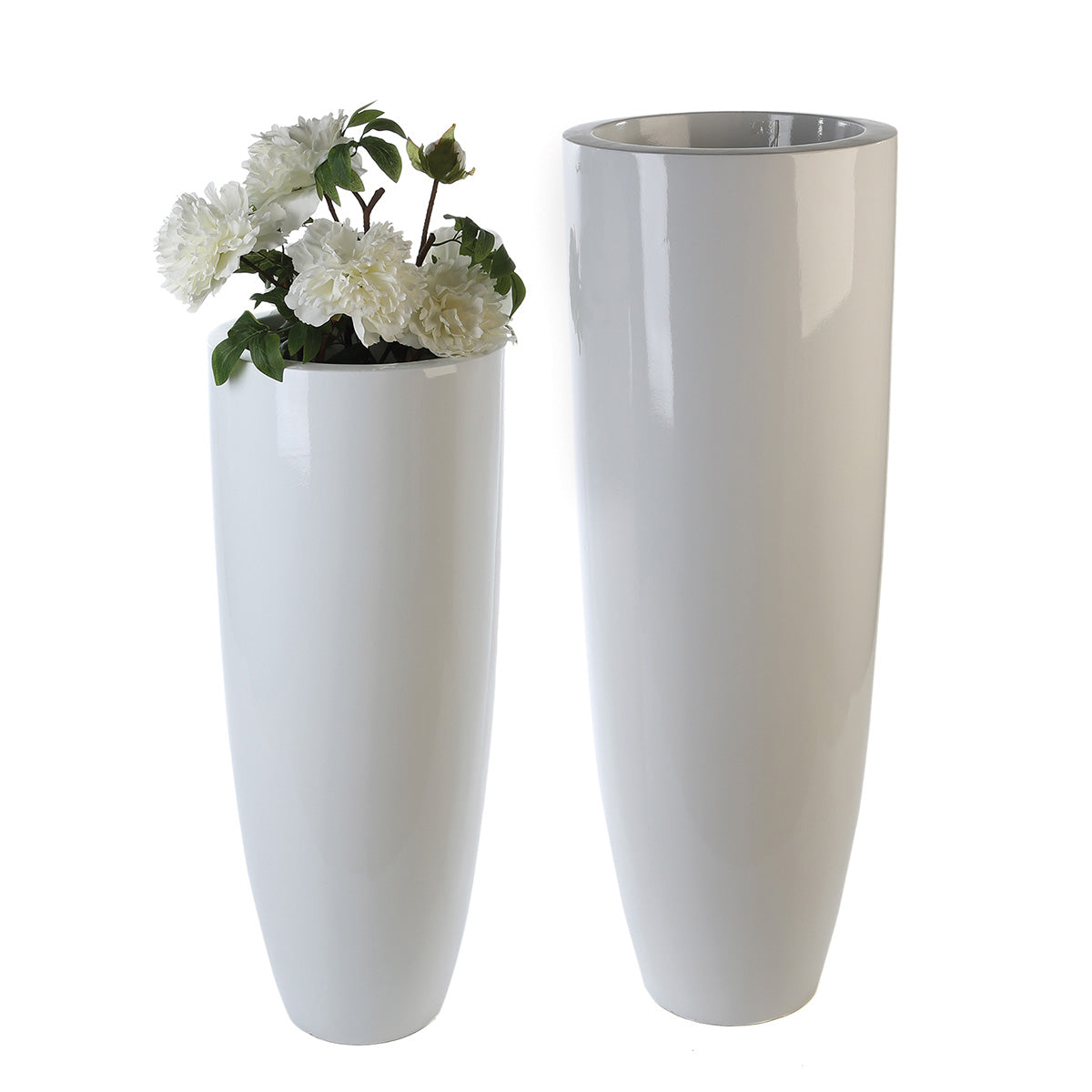 Witte XXL plantenbak Konus 90 cm
