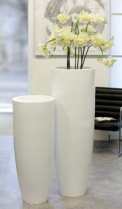 Witte XXL plantenbak Konus 90 cm