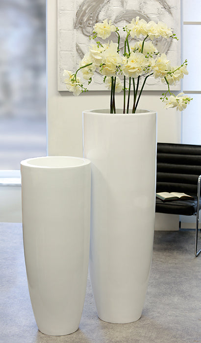 Witte XXL plantenbak Konus 117 cm