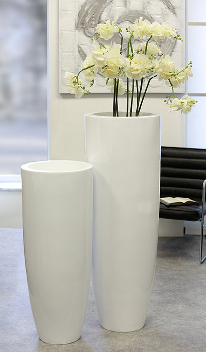 Witte XXL plantenbak Konus 117 cm
