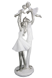 Familienzeit Familie Figuur Wit