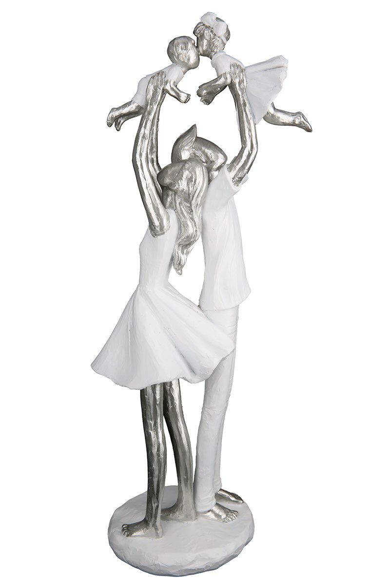 Familienzeit Familie Figuur Wit