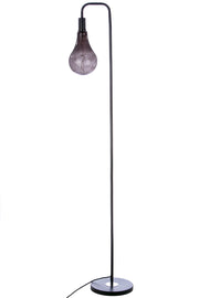 Bulb vloerlamp zwart met glas 170cm