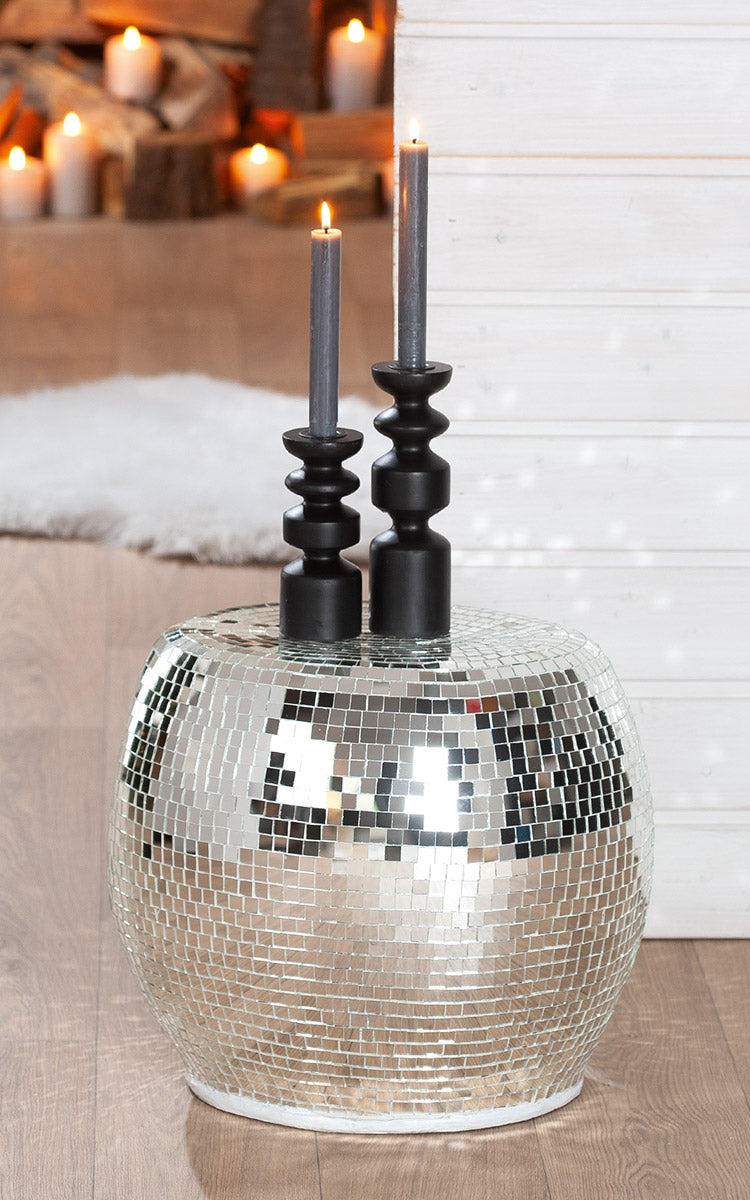 Disco Ovale Spiegel Bijzettafel Zilver
