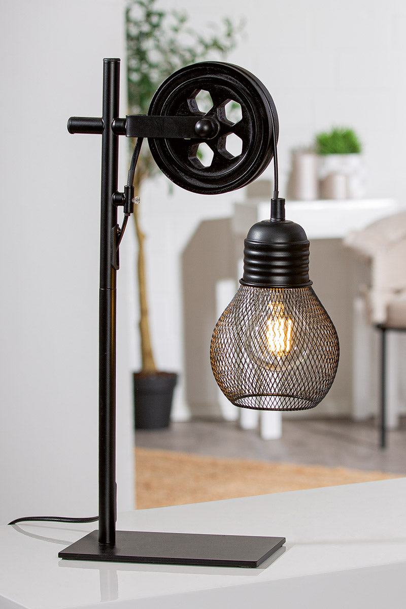 Mesh Tafellamp Zwart Metaal