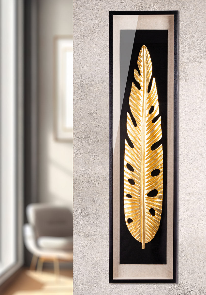 Golden Leaf 3D wanddecoratie 160 cm