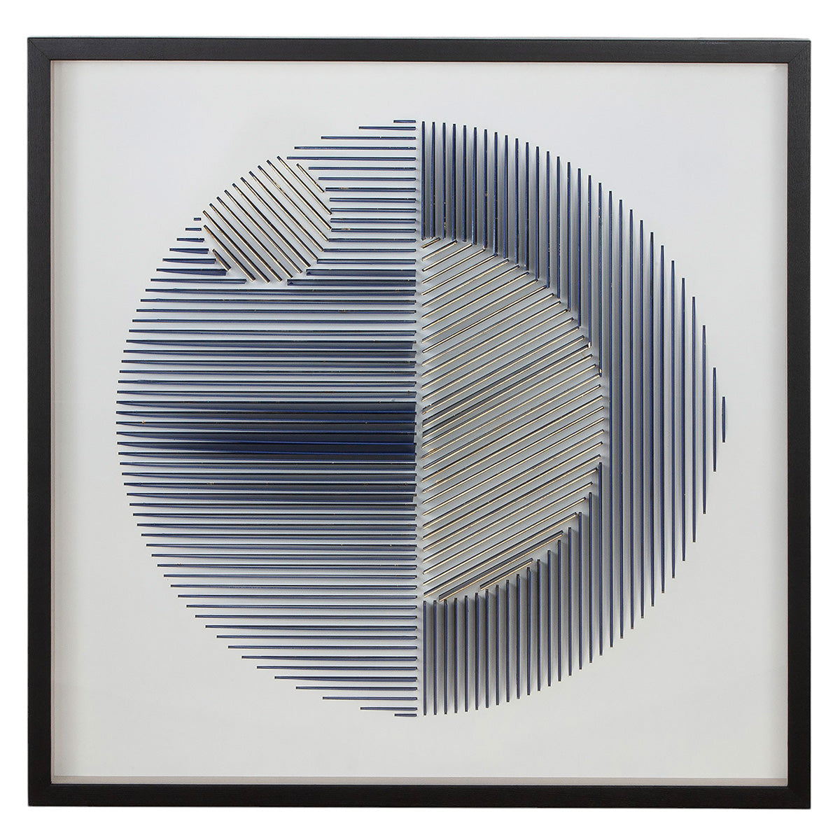 Blauw 3D schilderij Memphis 90 cm