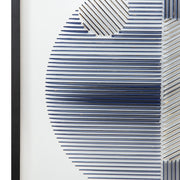 Blauw 3D schilderij Memphis 90 cm