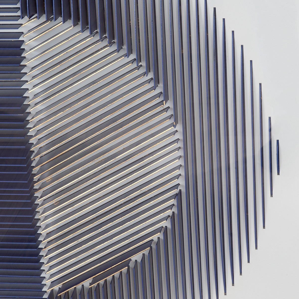 Blauw 3D schilderij Memphis 90 cm