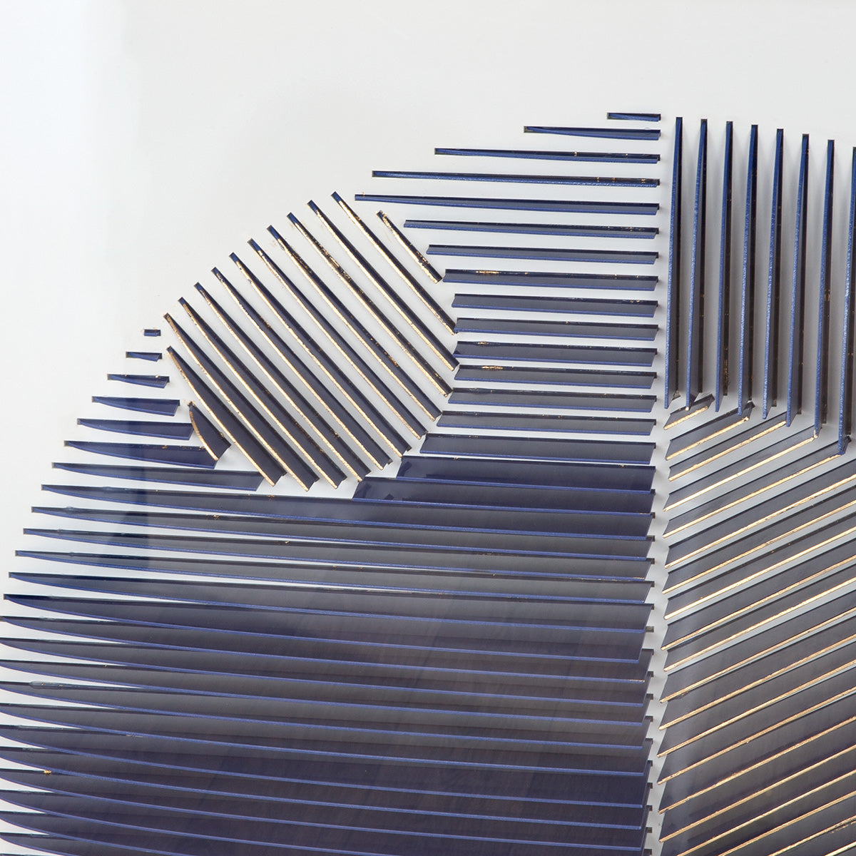 Blauw 3D schilderij Memphis 90 cm