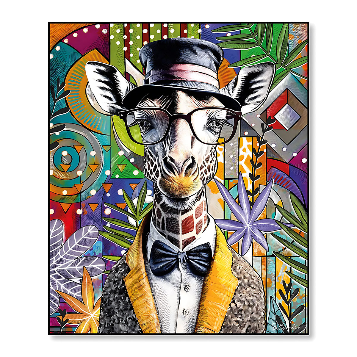 Human Essence giraffeschilderij 60 cm